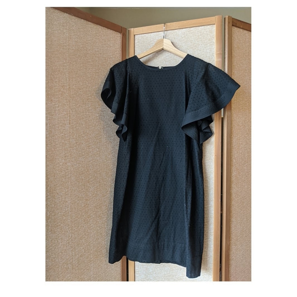 J Crew flutter sleeve shift dress